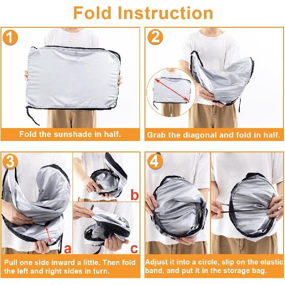 PIMCAR Windshield Sun Shade For Ford F150 -2025 | Premium 310T Reflective UV & Heat Protection | Fit Foldable Sunshade With Storage Pouch, Dashboard