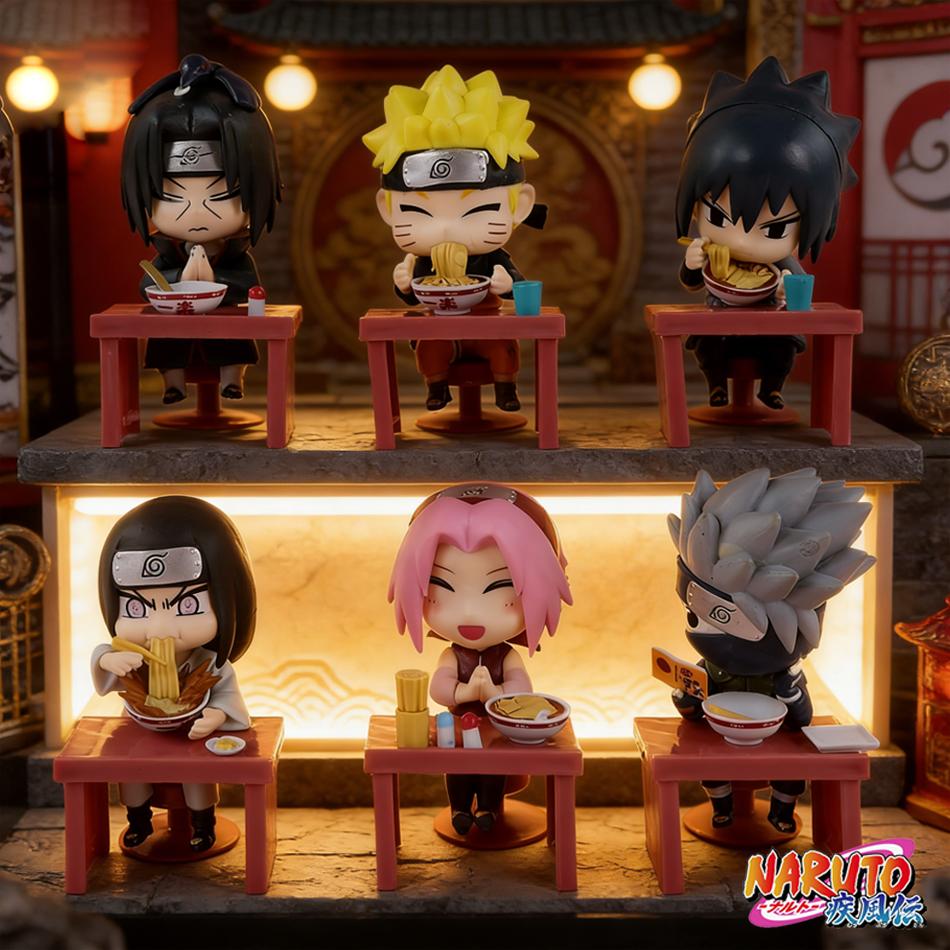Bestseller Naruto Shippuden Ramen Theme Blind Box Figures Ornaments Kids Gifts Naruto & Sasuke Model Toys