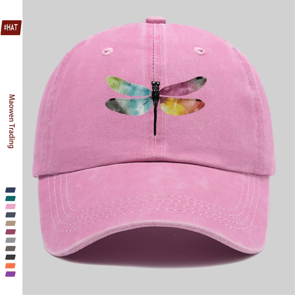 pc Cute Dragonfly Print Baseball Cap Sexy Design Sun Hat Comfortable and Lightweight Trucker Decorative Hat with Adjustable S