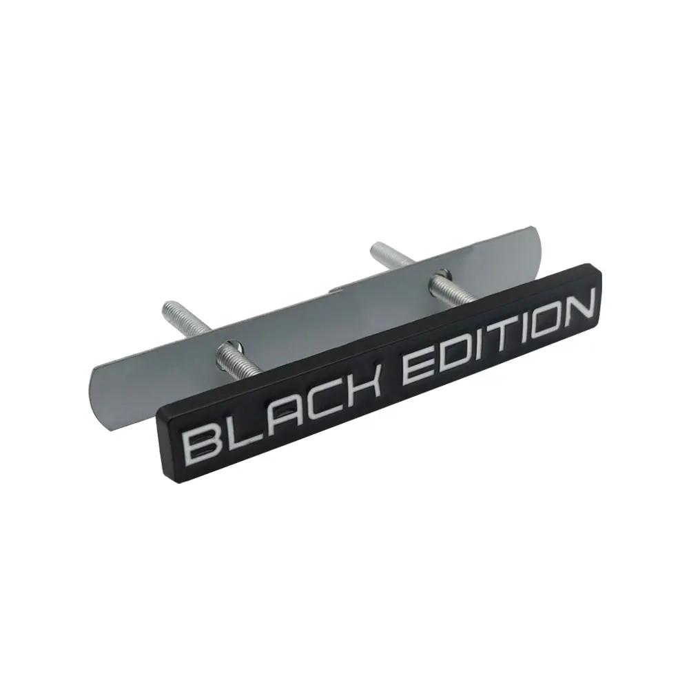 BLACK EDITION Наклейка на решетку радиатора автомобиля Металлическая эмблема автомобиля Стайлинг Значки Украшения кузова автомобиля Универсальная наклейка для экстерьера автомобиля Декор