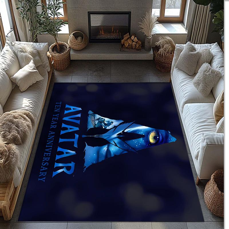 Avatar Printed Flannel Area Rug Non Slip Soft Polyester Floor Carpet Indoor Decor Mat for Bedroom Living Room Sofa Game Room Home Decoration