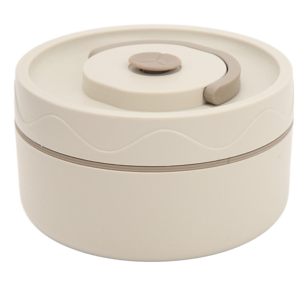 Термокастрюля 440 мл 304 Нержавеющая сталь Двухслойная Портативная Круглой формы Термоконтейнер для обеда