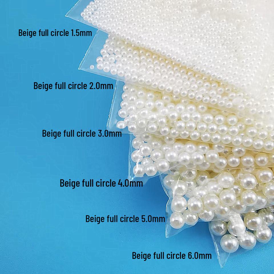 Multi-functional Mermaid Pearl Stickers for Nail Art, Bridal Makeup, and Slime Crafting.