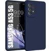 Protective Case - BOOLING - for Samsung Galaxy A53 5G - Flexible - Silicone Gel - Navy Blue