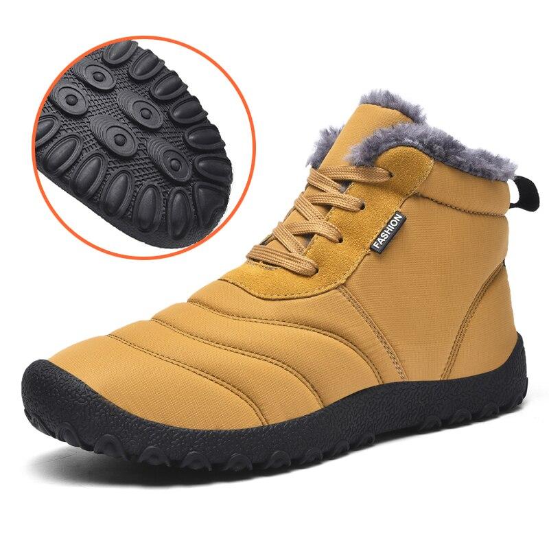 Зимние зимние ботинки для мужчин и женщин, сохраняющие тепло, хлопковая обувь, уличная походная обувь, плюшевые теплые высокие ботильоны, мужские кроссовки большого размера