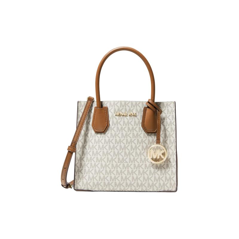 Michael Kors Mercer Classic Retro Кожаный органайзер для пресбиопии на плечо Женская Ванильный цвет