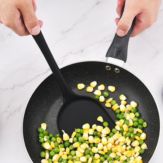 Spatula Non-stick Heat-resistant Silicone Flexible Colander Rice Scoop Handy Baking Scraper