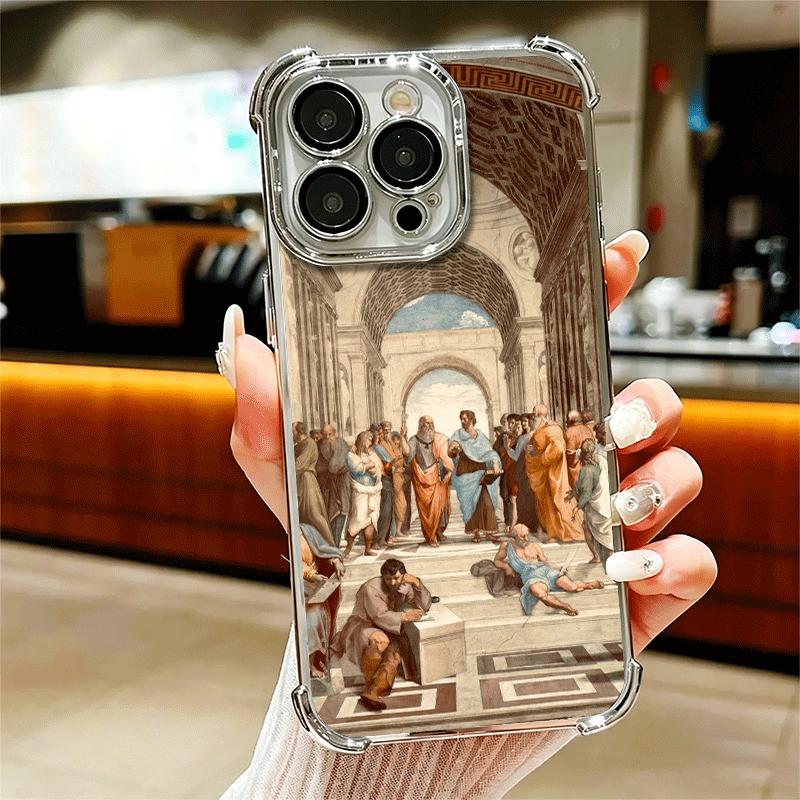 Эстетика Ренессанса Искусство Живопись Мягкий Чехол Для Телефона Для iPhone 15 16 17 Air 14 Pro Max 16E Plus 13 12 Mini Покрытие Защита От Падений Забавный