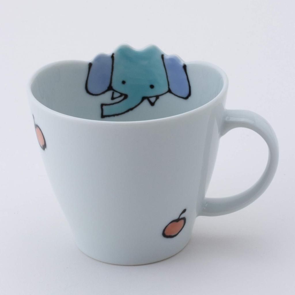 Мини-кружка Nishikai Pottery Hasami Ware с рисунком слона 42181