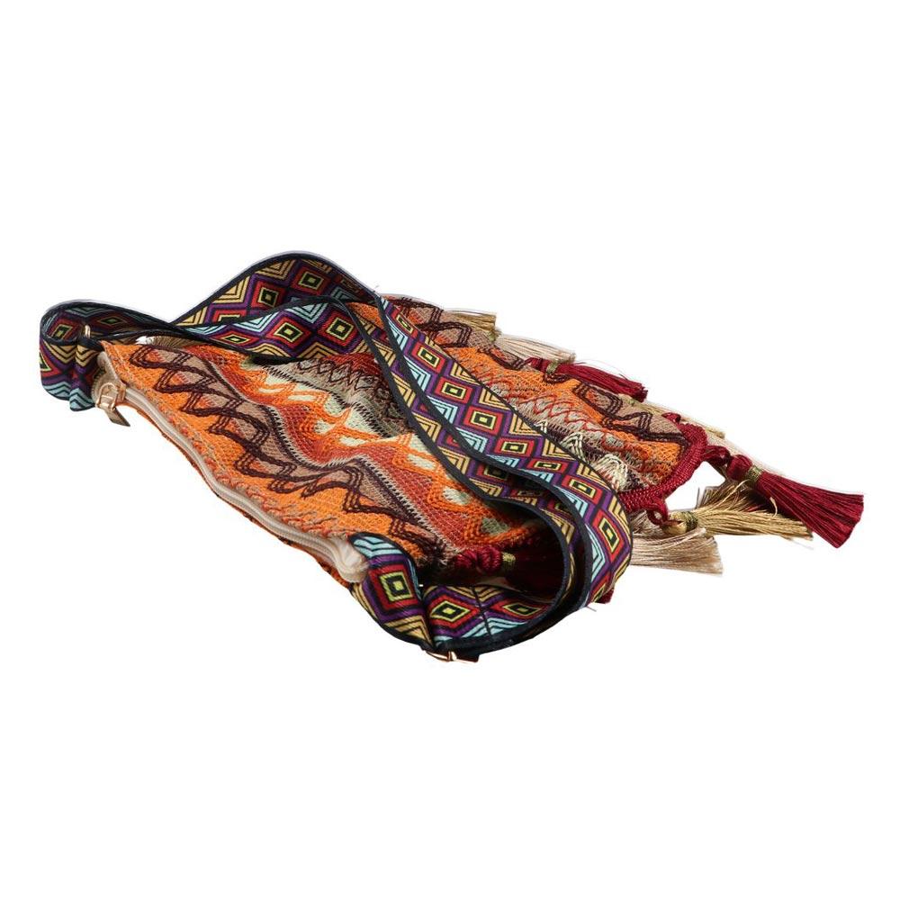 Woven Bag Ethnic Style Crossbody Bags Tassel Bohemian Shoulder Bag Fringe Shoulder Bag Travel