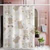 Bathroom Thickened Waterproof Curtain Mildew Proof Shower Curtain Shower Partition Curtain Shower Curtain Bathroom Curtain Free Perforation