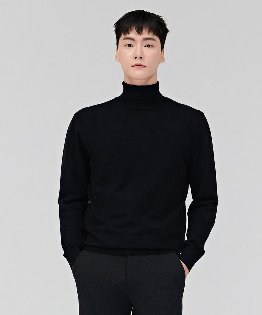 CHASECULT Men'S Essential Turtleneck Sweater - Black