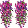 UV-Resistant Artificial Morning Glory & Eucalyptus Hanging Decor- Perfect for Home, Garden, Weddings | Versatile Outdoor