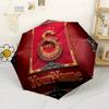 Galatasaray1 Customized Name Umbrella Compact Travel Automatic Umbrella Retractable Design with 8-Rib Durability Foldable Design