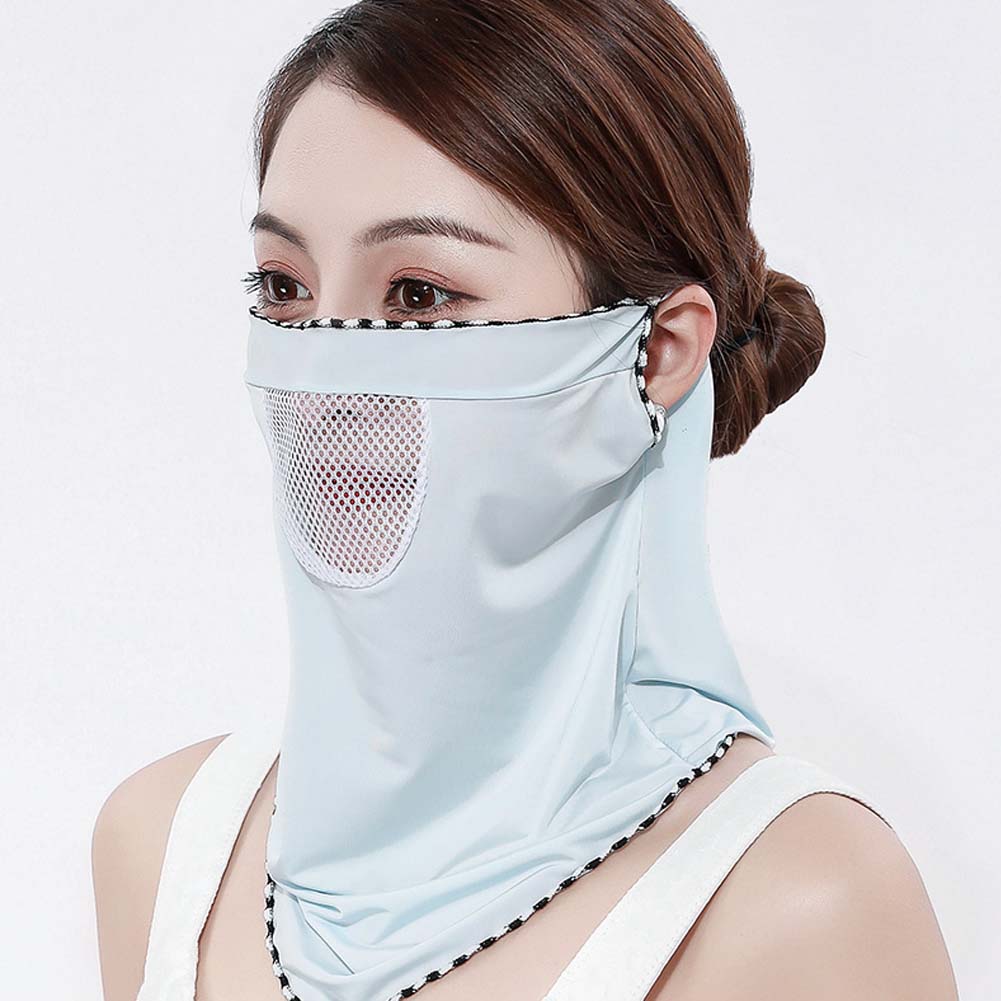 Outdoor Sun Protection Ice Silk Dew Nose Neck Protection Mouth Mask Neck Mask Face Cover Scarf