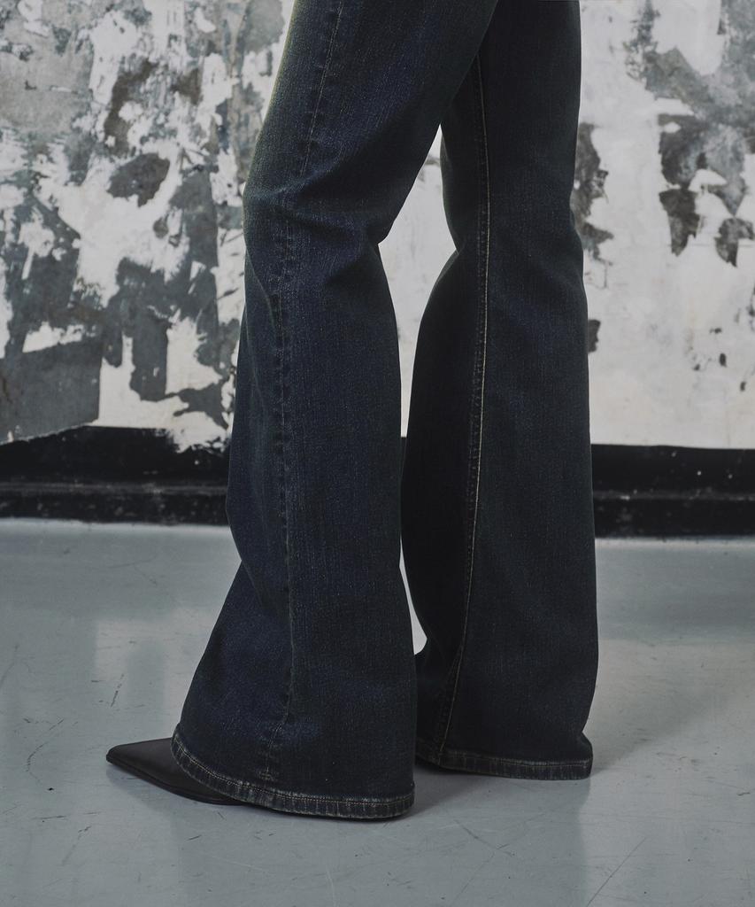 MUSINSA STANDARD WOMAN Women'S Slim Flare Denim Pants [Yellow Deep Indigo]