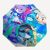 1pc Sonic, Tails, and Knuckles: Automatic Opening/Closing Outdoor Umbrella with Portable 3-Fold Design, 8-Bone Iron Frame - Outdoor for Fans, Tra