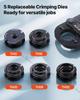 VEVOR Pipe Crimping Tool Kit, PEX & Aluminum-Plastic Tube Crimper with TH12 TH16 TH20 TH26 TH32 Jaws & Bendable Handle