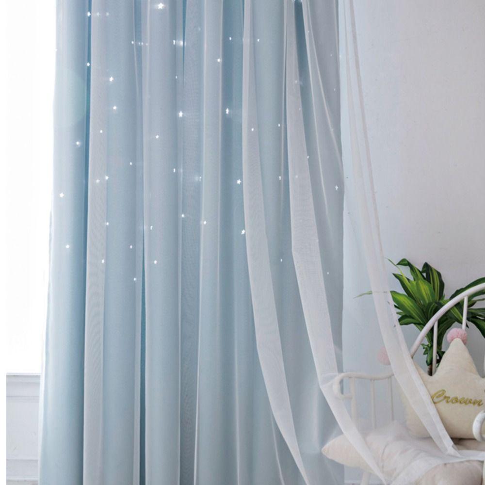 Цветные Звезды Шторы Романтические Оконные Драпировки Современный Стиль Тюль Блэкаут Шторы Спальня