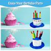 Birthday Hat With Birthday Glasses,plush Happy Birthday Hat With Multicolor Candles Party Hats,birthday Photo Props NIUNIU