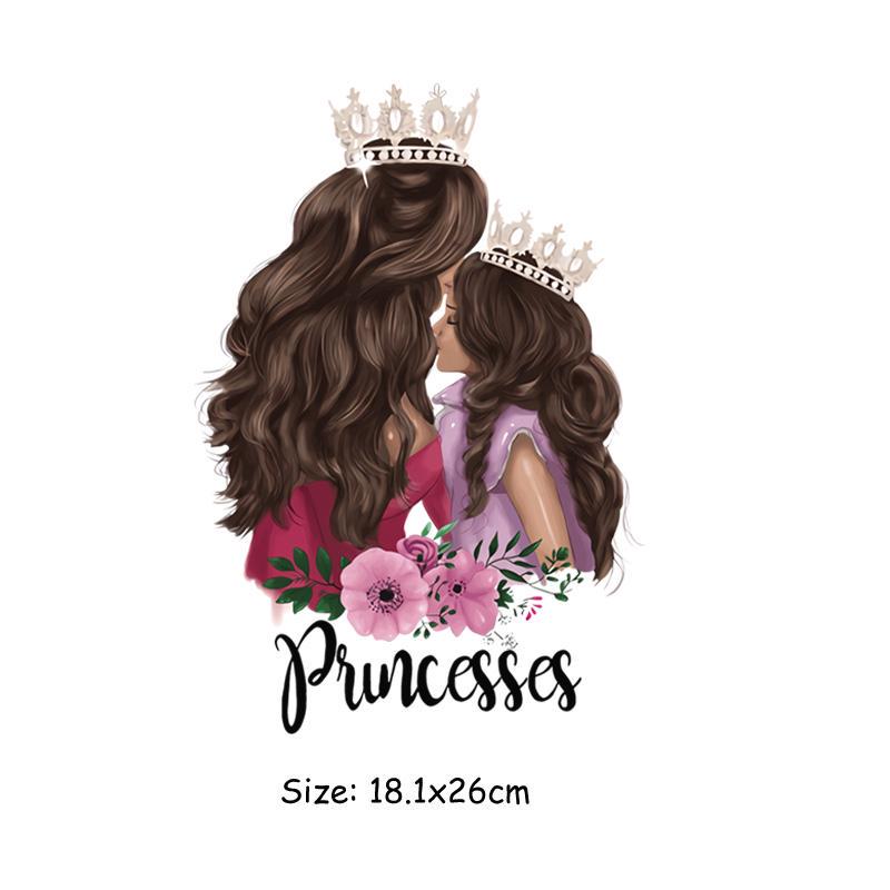 Beautiful Princess Parches Crown Princess Patch Fashion Iron On Diy Accessory Heat Transfer Stickers Clothes Iron-On Transfer