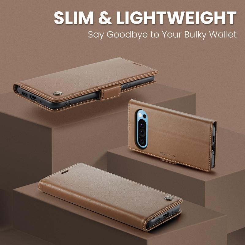 Кожаный чехол-книжка с RFID-защитой и подставкой для Google Pixel 7 8 9 Pro XL 7a 8a 9pro, чехол-обложка, кармашек для карт, задняя крышка