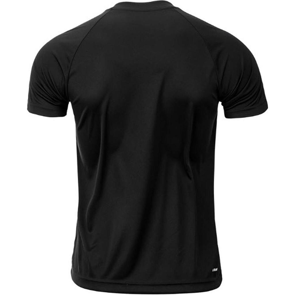 Adidas Мужские футболки с круглым вырезом в полоску и принтом, черные H28925