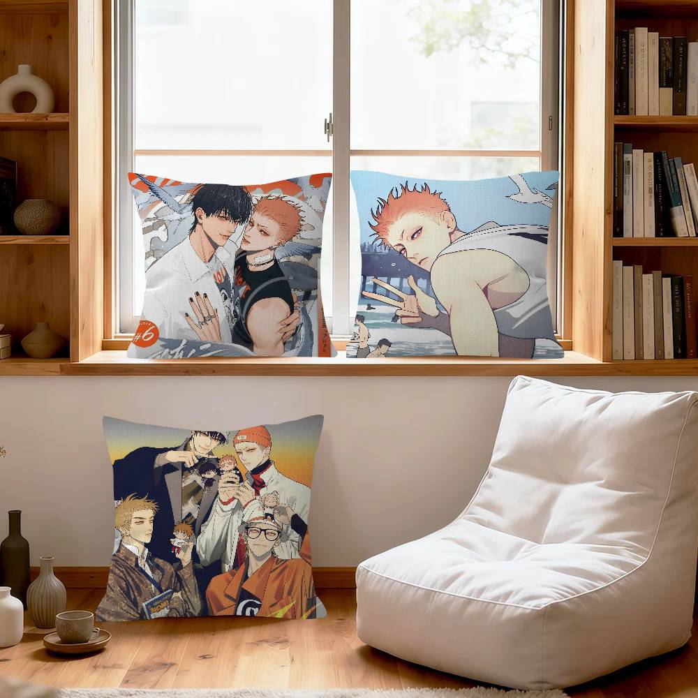 19 Days BL Anime   Cushion Cover Pillowcase Upholstery Sofa Throw Pillow Home Decor Pillowcas