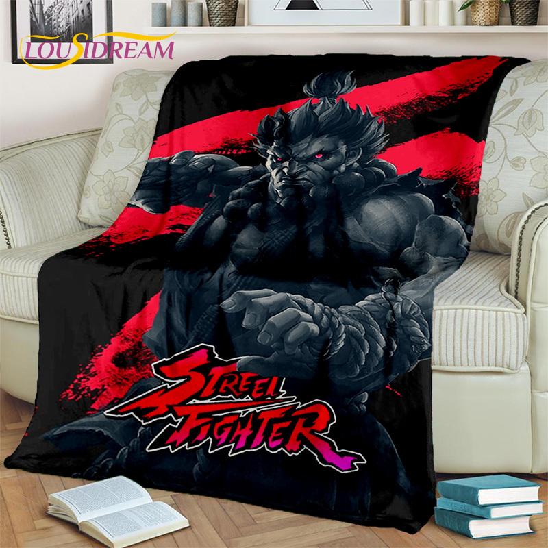 SF Retro Game Street Fighter Gamer Blanket,Soft Throw Blanket for Home Bedroom Bed Sofa Picnic Travel Office Cover Blanket Kids