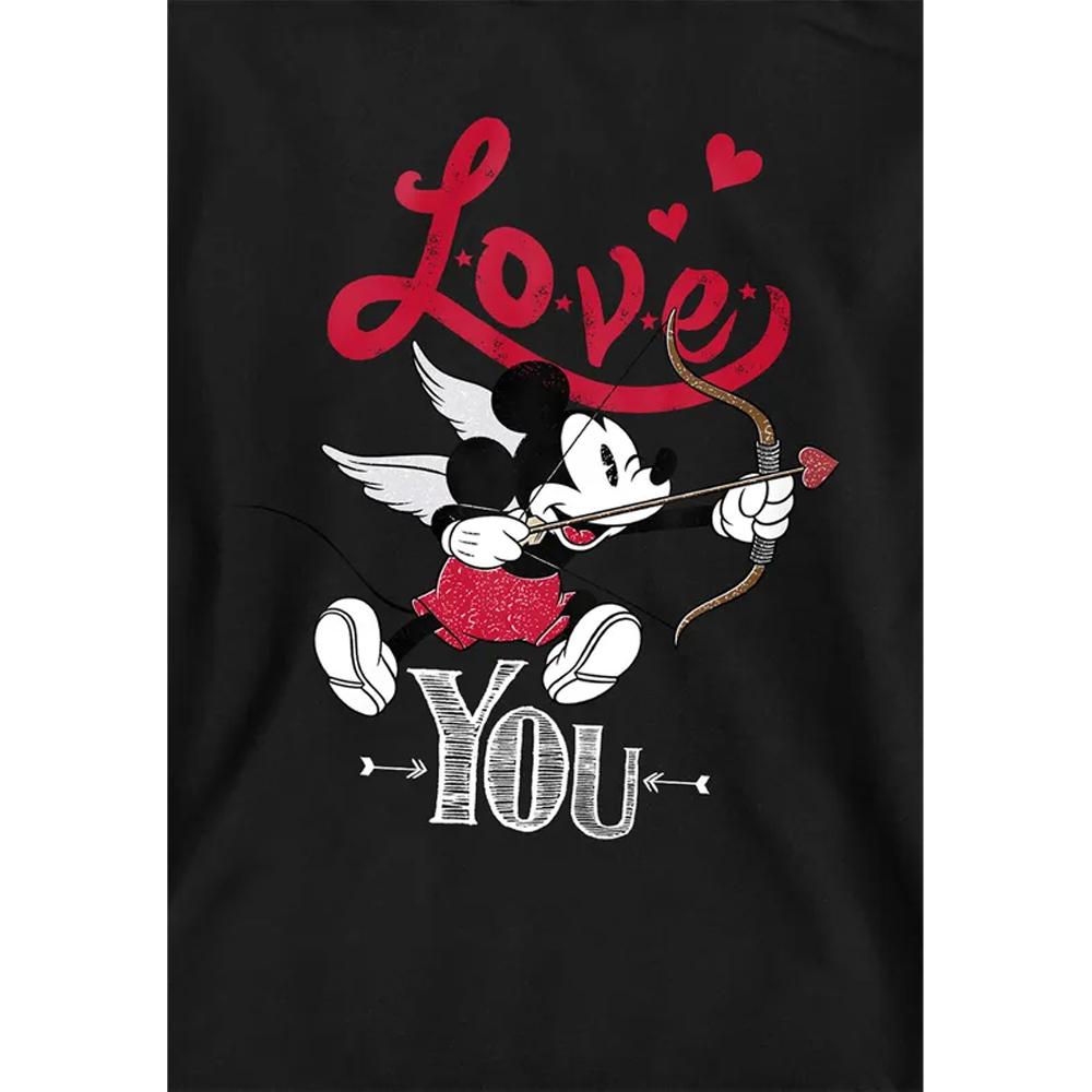 Disney Childrens/Kids Love You Mickey Mouse Cupid Valentine`s Day Hoodie