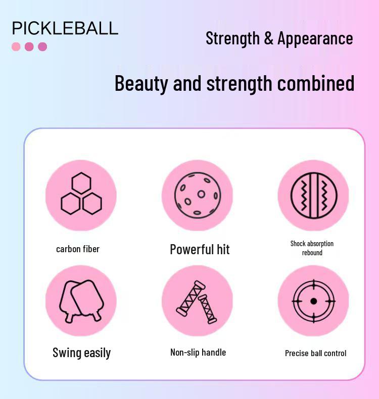 Набор ракеток для пиклбола из матового углеродного волокна T700 с узором под ткань