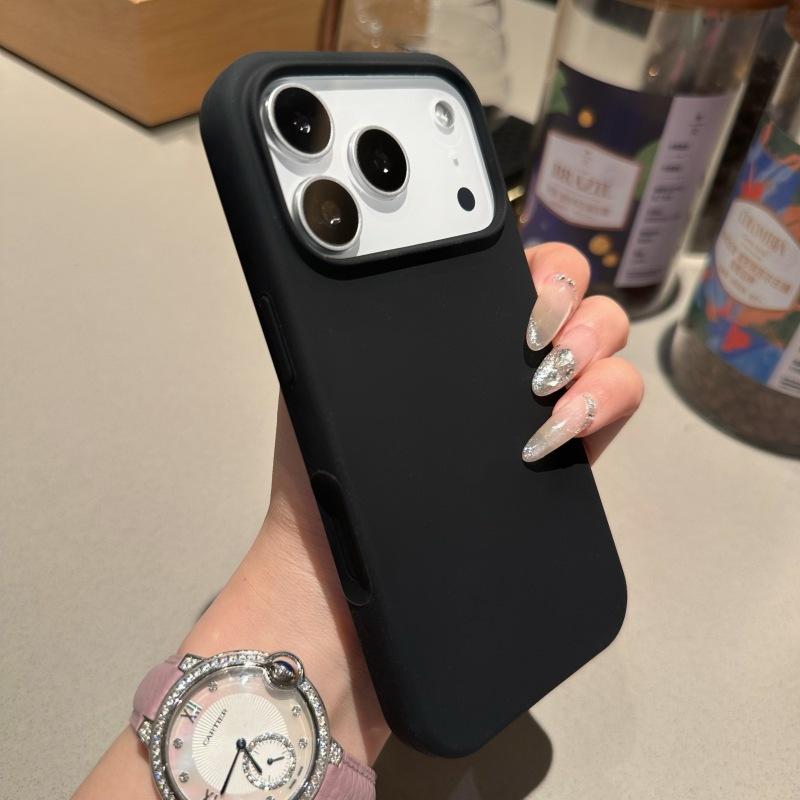 Подходит для чехла мобильного телефона Apple 17promax с большим отверстием, жидкий силикон, нейтральный, для iPhone16, противоударный, 11, защитный чехол