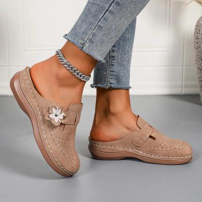 Туфли Женские 2025 Открытый Носок Женские Тапочки Большой Размер Бестселлер Повседневные Тапочки Женские Летние Цветочные Плоские Тапочки