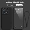 Жидкий силиконовый чехол для Moto Signature Edge 70 60 50 Fusion Plus Pro 50 Neo G77 G67 G86 Power G56 G66J/Y G85 С ремешком Задняя крышка