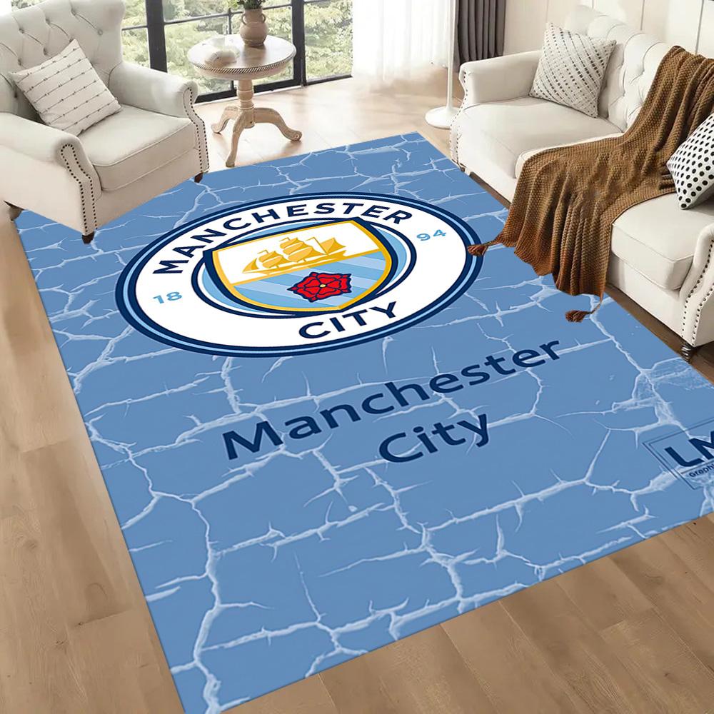 Manchester City Floor Mat Design For Dining Room Living Rooms Game Room Playrooms Antislip Rug Anime Office Decor Perfect Gift For Womenmen