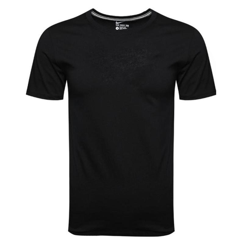 Nike Футболки Мужские Черные С Круглым Вырезом Умеренный Прямой Крой 743034-010
