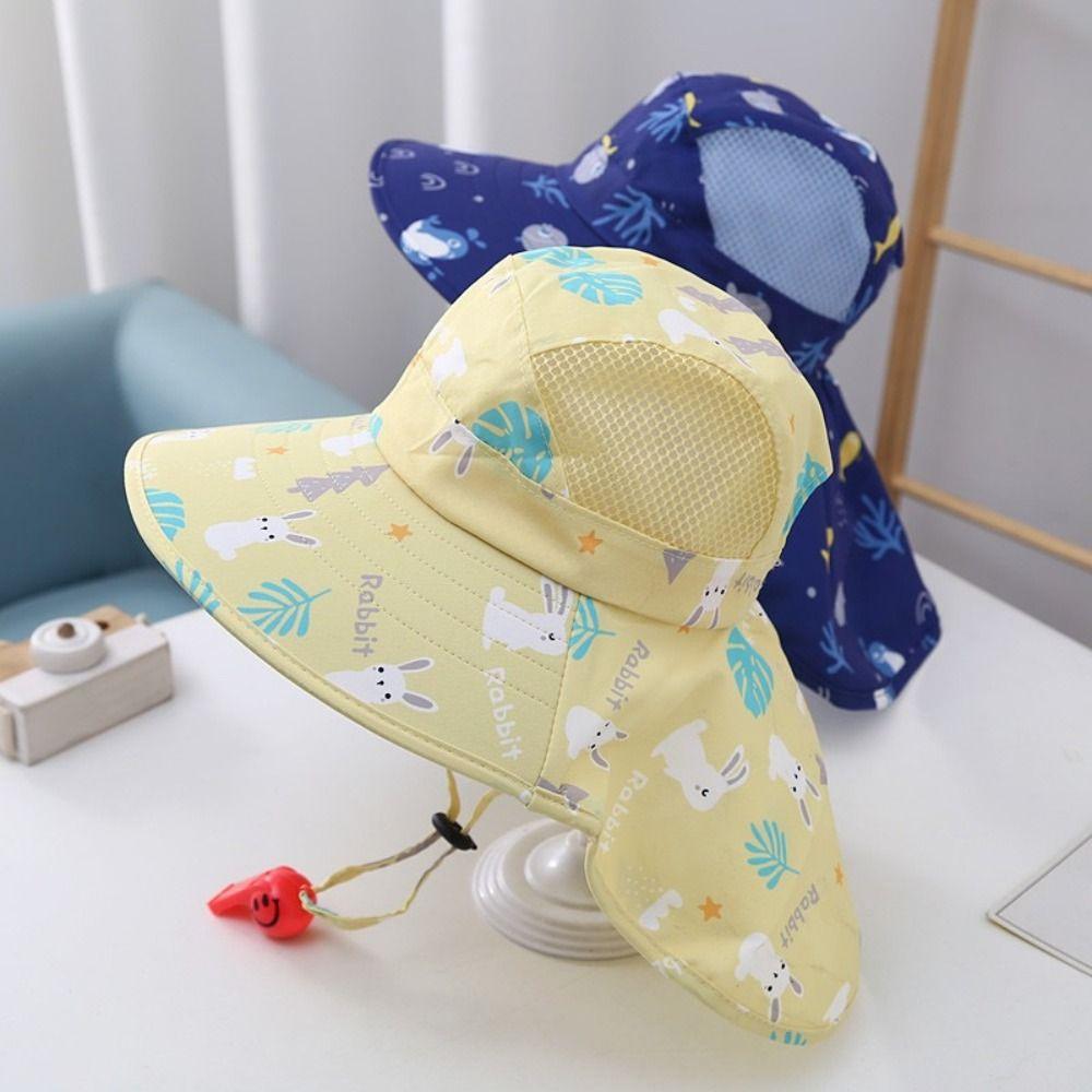 Neck Ear Cover Children's Sunscreen Hat Bucket Cap Kids Beach Caps Summer Baby Hat Girls Boys