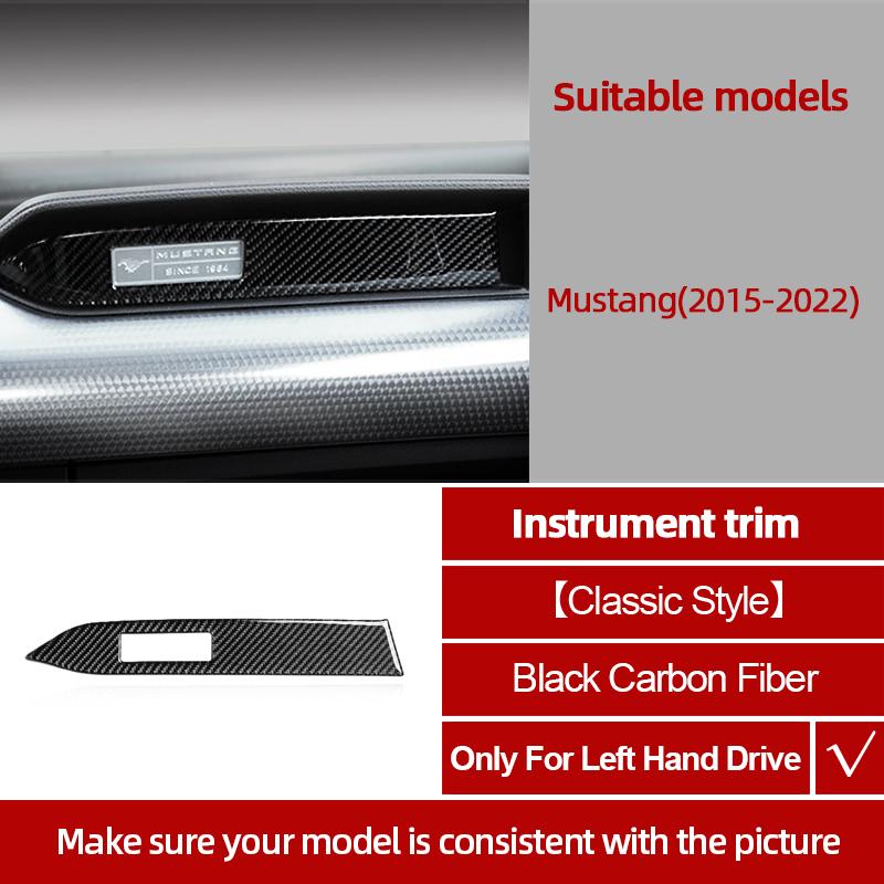 Real Carbon Fiber For Ford Mustang 2015-2022 Center Console Gear Shift Panel Trim Cover Tuning Stickers Car Interior Accessories