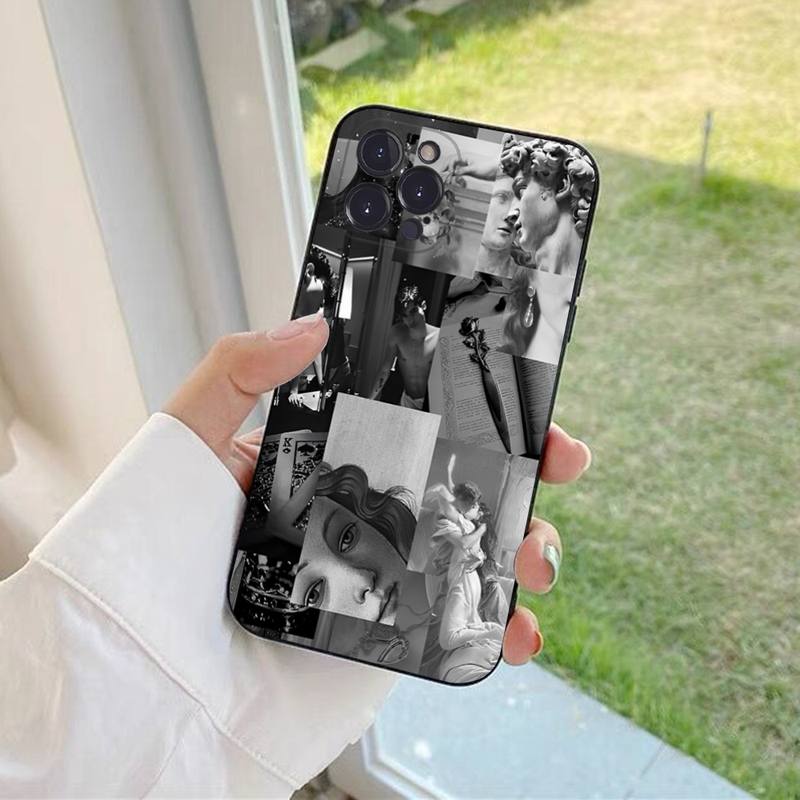 Чехол для телефона Art Aesthetics David Statue Famous Paintings для iPhone 13 Pro MAX 14 11 12 Mini X XS XR 6 7 8 Plus SE 2020 Soft TPU
