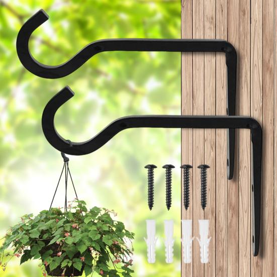 Уличный подвесной кронштейн для растений, вешалка для растений, прочная, несущая, простая в установке, S-образная кормушка для птиц, настенный крючок для цветочной корзины