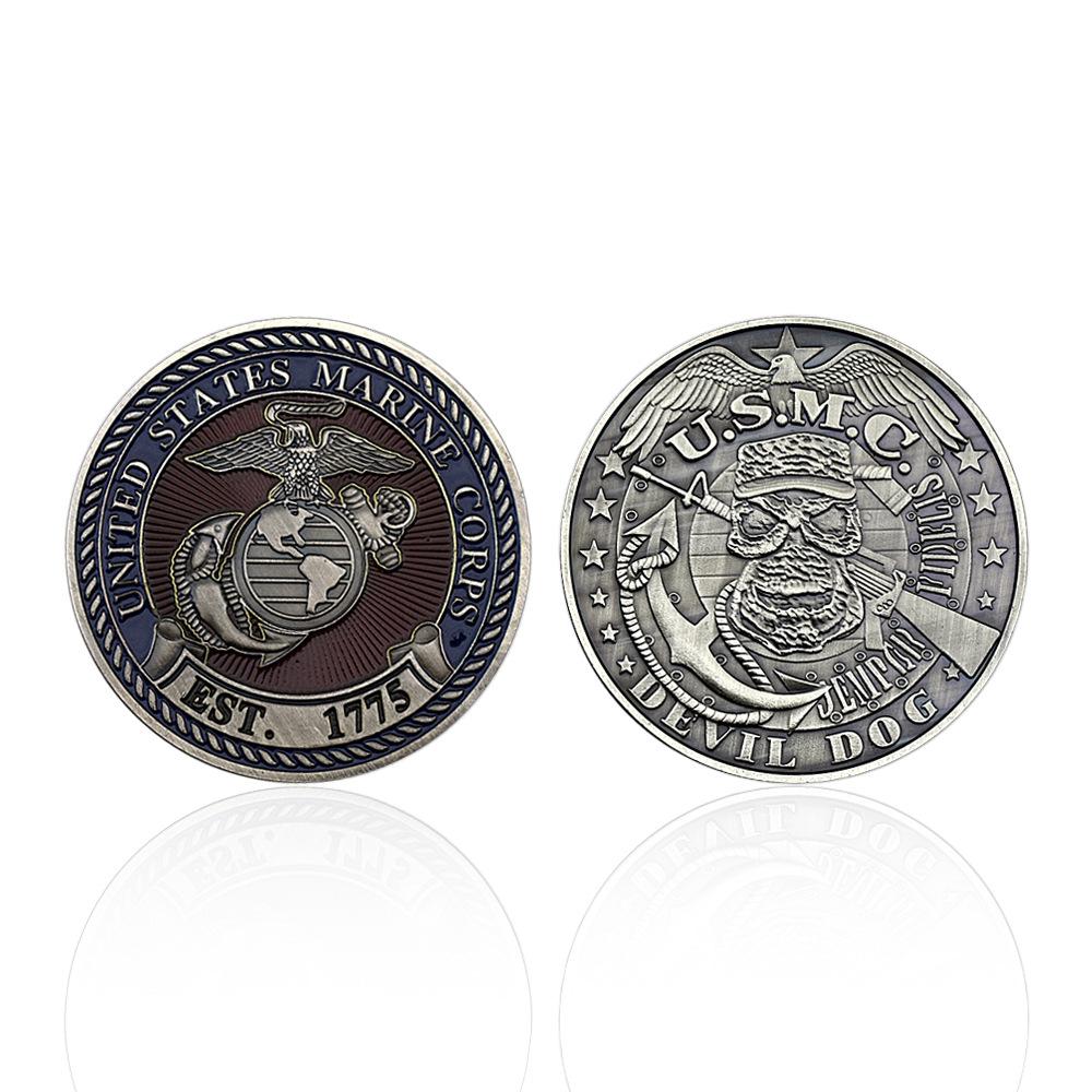 US Marine Corps EST.1775 Challenge Coin Commemorative Gift Metal Medal Collection Gift