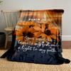 Psalm 119:105 Sunset Floral Blanket  Printed Blanket for Living Room Bed Couch lunch break Soft Cozy Blanket for Friend's festival Gift