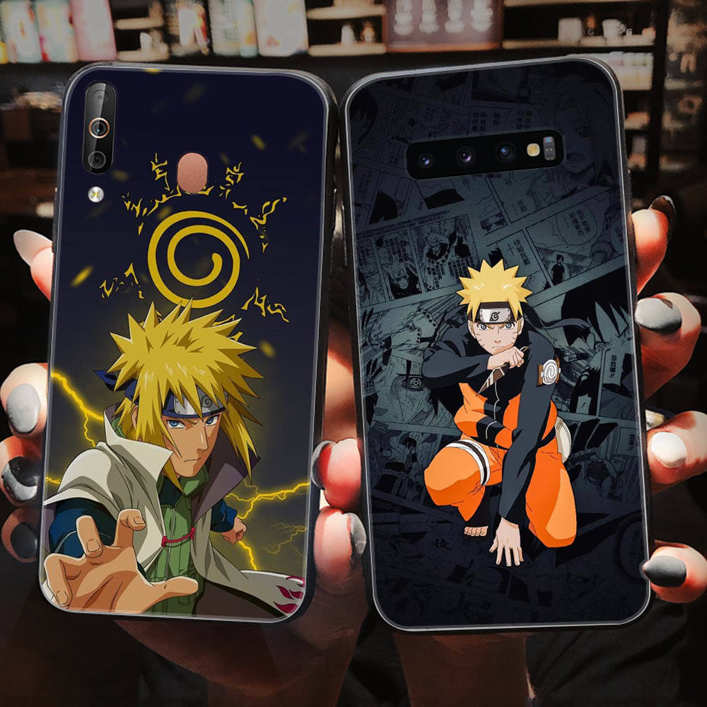 W-20 Naruto Hokage Soft Black Case for iPhone 11 12 13 14 15 6 7 8 X XS Pro Max XR Samsung S21 S22 S23 S24 FE Ultra S8 Plus