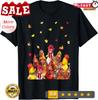 Hello Autumn Maple Chicken Leaf Fall Cute Chicken Farm T-Shirt