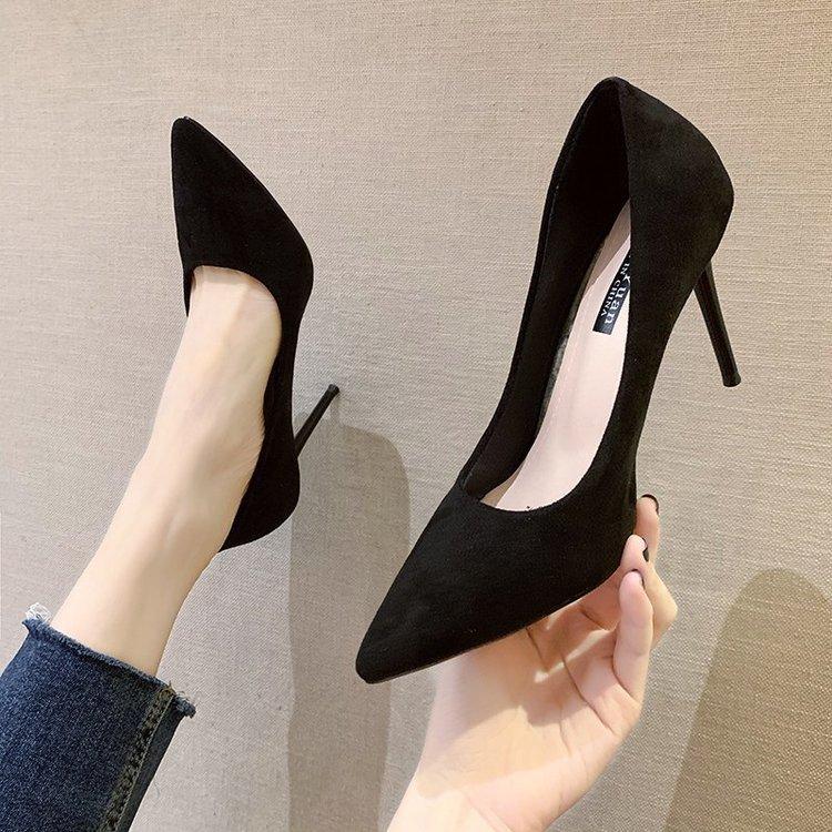 Весенне-осенние туфли-лодочки женские европейские и американские с острым носком, с мелким вырезом, на шпильке, на высоком каблуке, женская модная рабочая обувь, лето