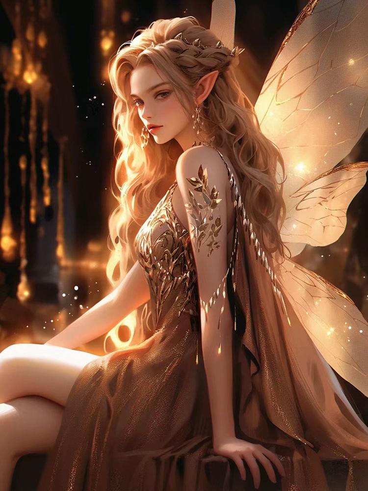 Фея Девушка 5D Diy Алмазная Картина Украшение Стены Ангел Крест Вышивка Мозаика Искусство Ручной Работы Картина Украшение Дома