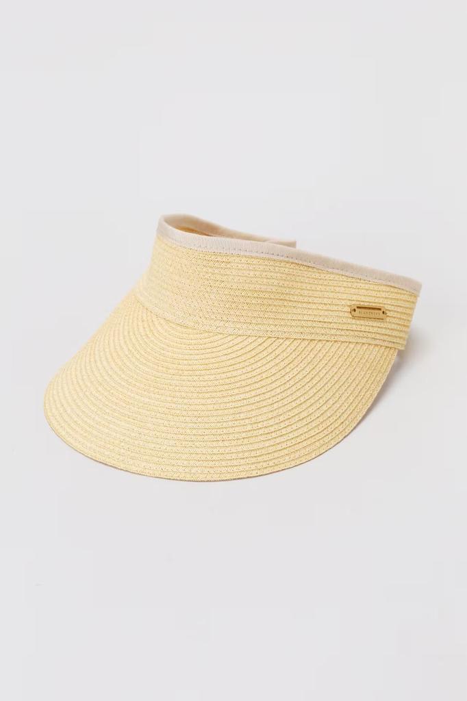 [St. Andrews] Women's Paper Braid Sun Visor (Head Circumference 56cm)  Golf Hat  042-4187504 040Beige SM
