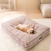 Мягкий и пушистый коврик для собачьей будки на осень и зиму, защита от холода, утолщенный теплый розовый бархатный коврик для собачьей будки