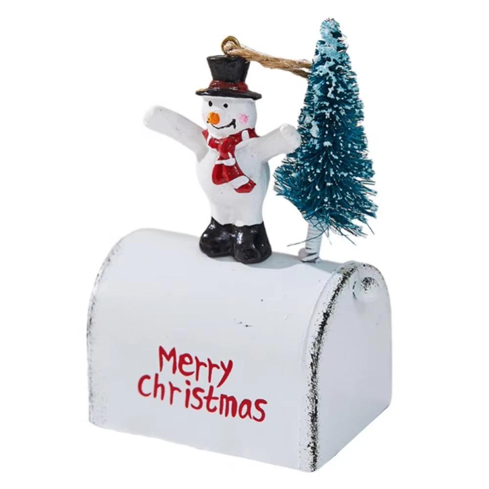 Hot Air Balloon Christmas  Airplane Pendant Iron Snowman Hanging Ornaments  Holiday