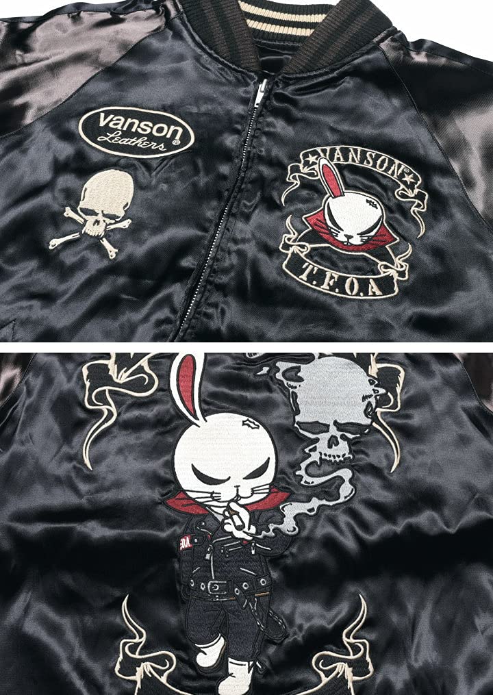 Коллаборация Crows Worst Сукаджан Модель, которую носил Харумичи Мотив дракона x Вооруженный фронт Смерть Полностью вышитый Двусторонний Сукаджан [Banson] "Bouya T.F.O.A"